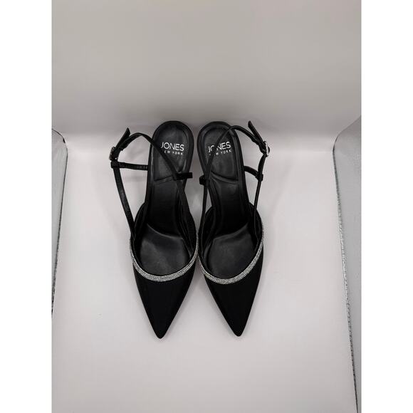 Jones New York Black Mesh Slingback Heels – Never Worn – Size 8 - Picture 11 of 13